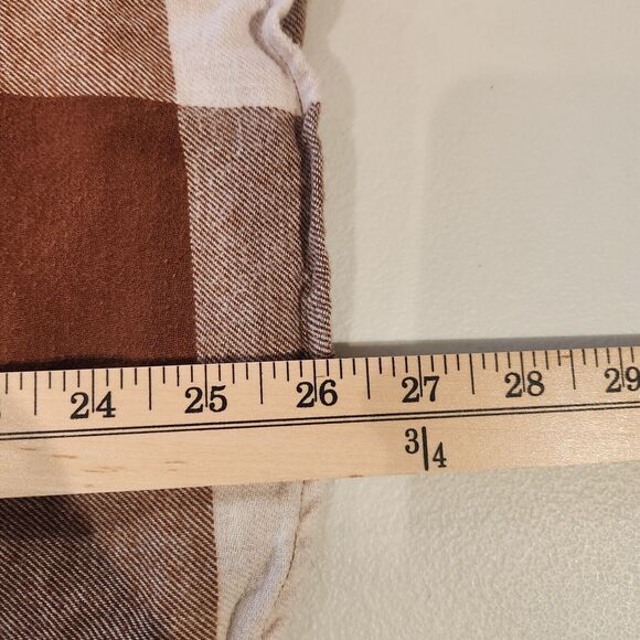 Old Navy Brown and Cream Plaid Blouse - Picture 8 of 10